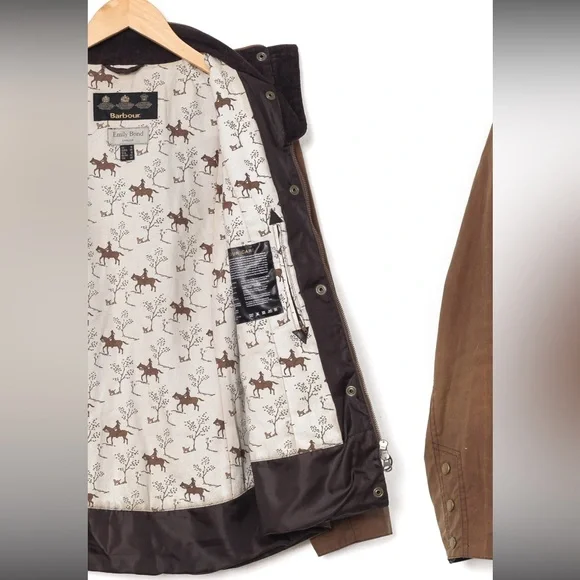 Barbour x Emily Bond Horse Print Ferndown Wax Jacket – UK 16 (US 12) - Picture 2 of 7